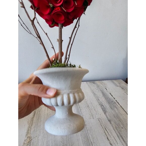 Pier 1 curl wood Bark heart face Valentine statue figurine unique Bush - Picture 8 of 9